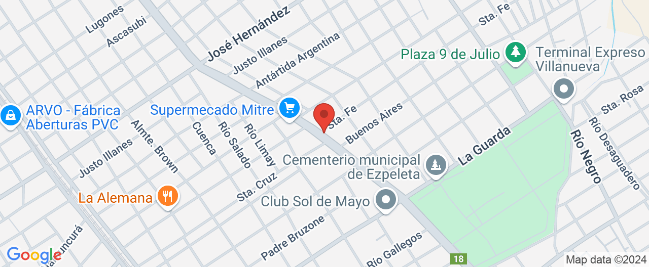 Mapa de la ubicación