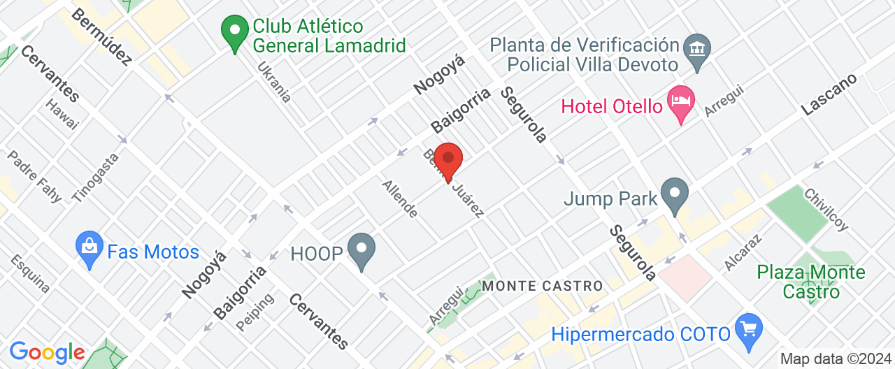 Mapa de la ubicación