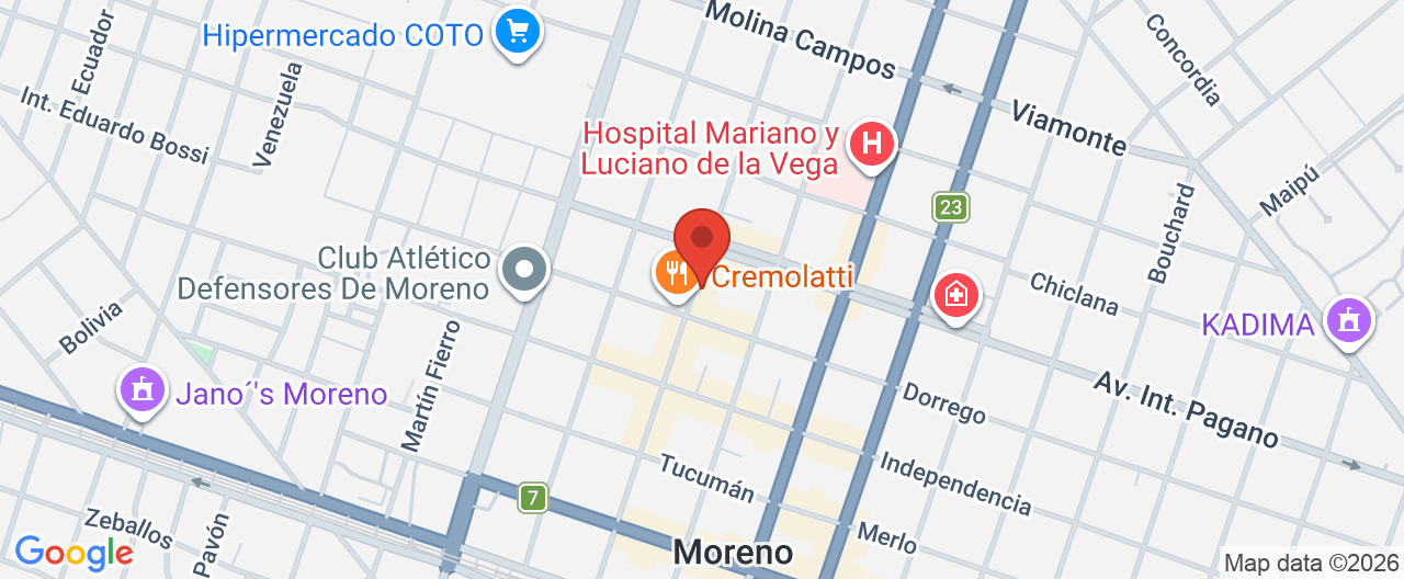 Mapa de la ubicación
