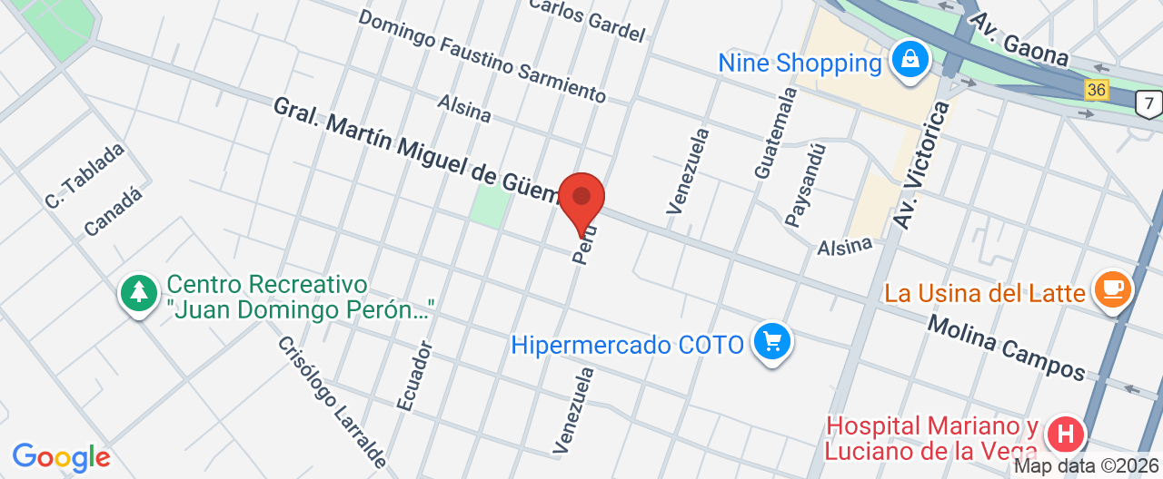 Mapa de la ubicación