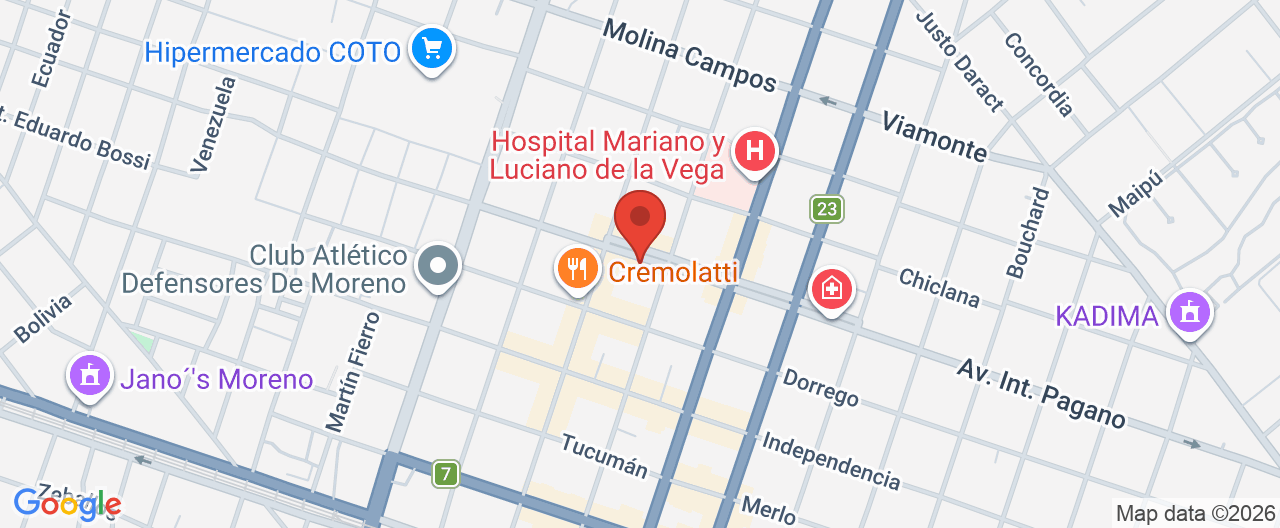 Mapa de la ubicación