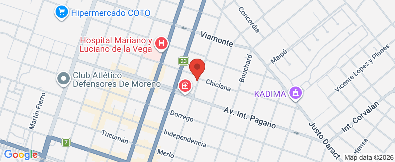 Mapa de la ubicación