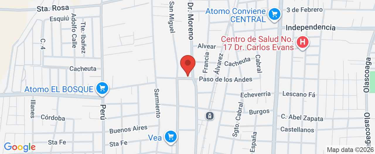 Mapa de la ubicación