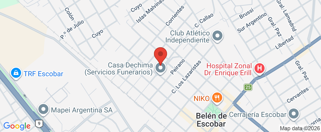 Mapa de la ubicación